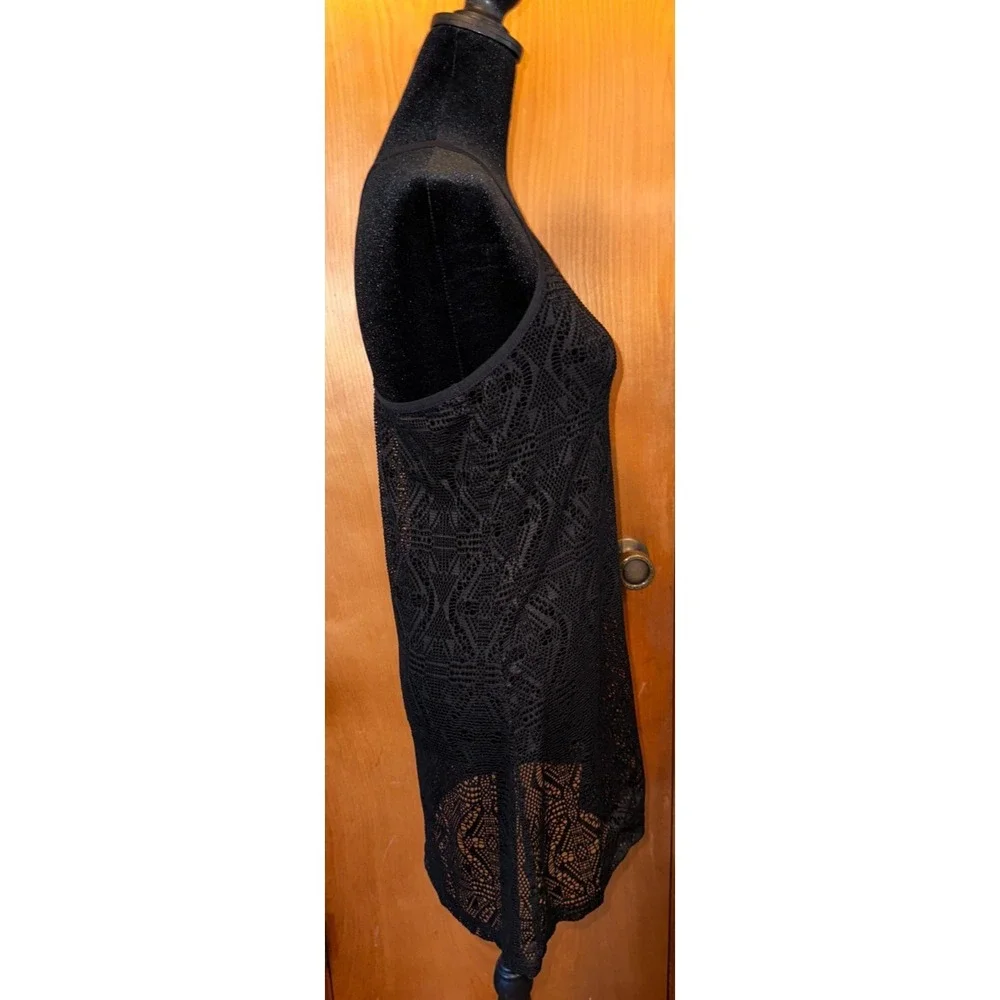 Art Class Girls XL‎ (14) Black Crochet Lace Halter Neck Swimsuit Cover Up Dress